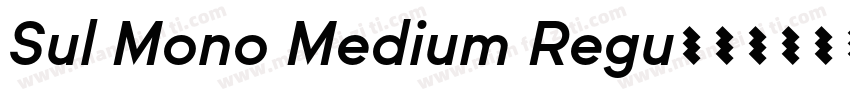 Sul Mono Medium Regu字体转换